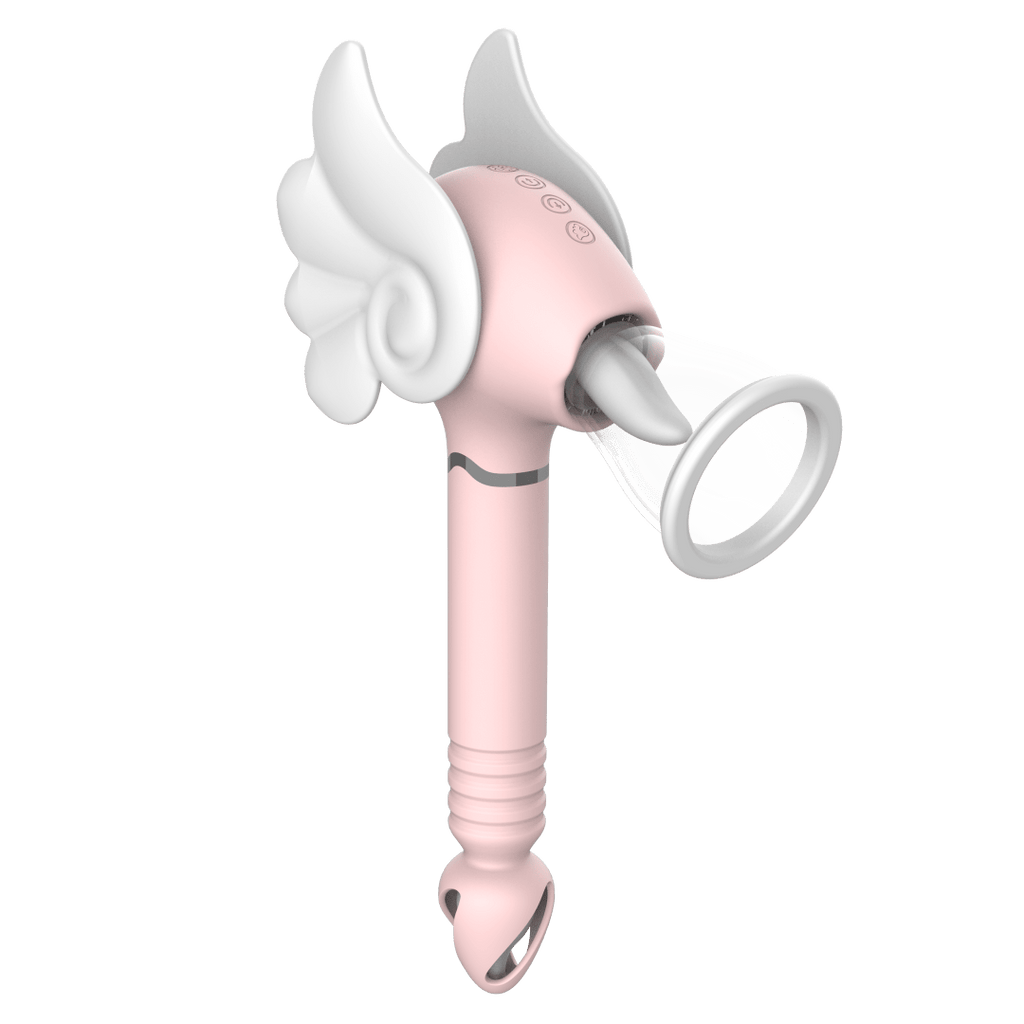 Magic Wand 4 in 1 Vacuum Suction Thrusting Clitoral G-spot Vibrator