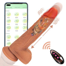 Load image into Gallery viewer, 8.6-In Vibrating Thrusting Swing Thick Long Lifelike Dildo With Remote Control