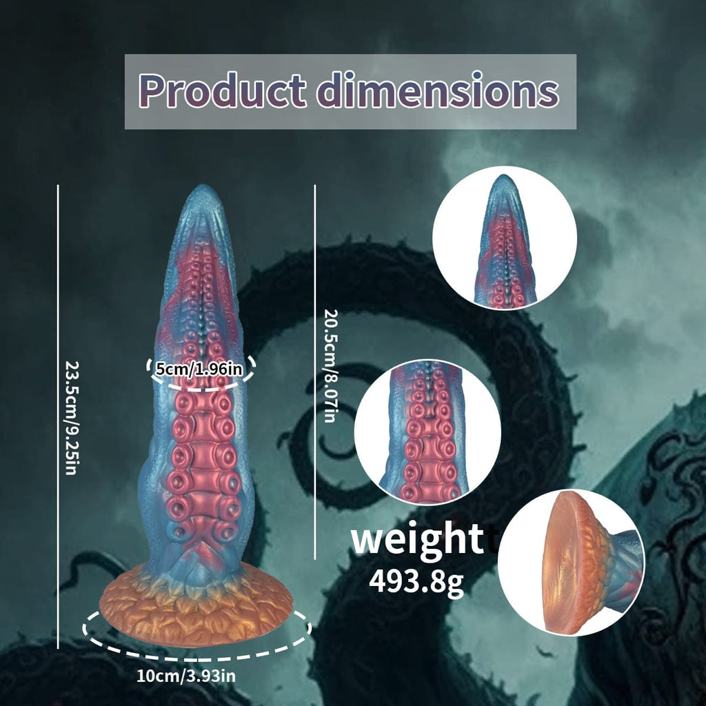Ocean Blue Octopus Tentacle Silicone Anal Dilator Fantasy Dildo