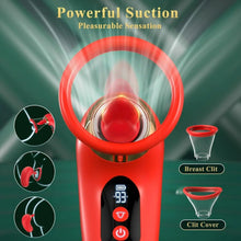 Load image into Gallery viewer, Nipples Clitoris Licker Tongue Vibrator Removable Cup Vagina Sucking Massager