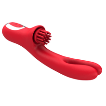 Load image into Gallery viewer, 3 In 1 Clit Tickling G Spot Wiggling Dildo Vibrator