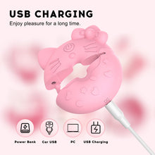 Load image into Gallery viewer, Kitty Cat Nipple Clamp Vibrators Breast Massager with Remote Control