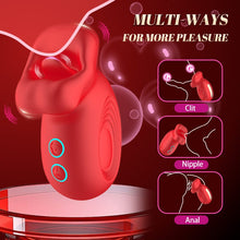 Load image into Gallery viewer, Rose Muncher Mouth Biting Tongue Licker Clitoral Stimulation Vibrator