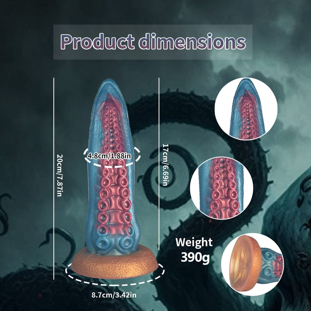 Ocean Blue Octopus Tentacle Silicone Anal Dilator Fantasy Dildo