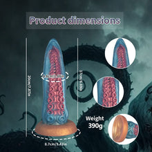Load image into Gallery viewer, Ocean Blue Octopus Tentacle Silicone Anal Dilator Fantasy Dildo