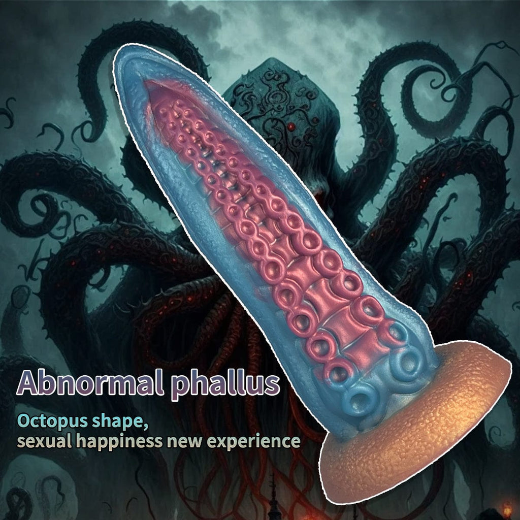 Ocean Blue Octopus Tentacle Silicone Anal Dilator Fantasy Dildo